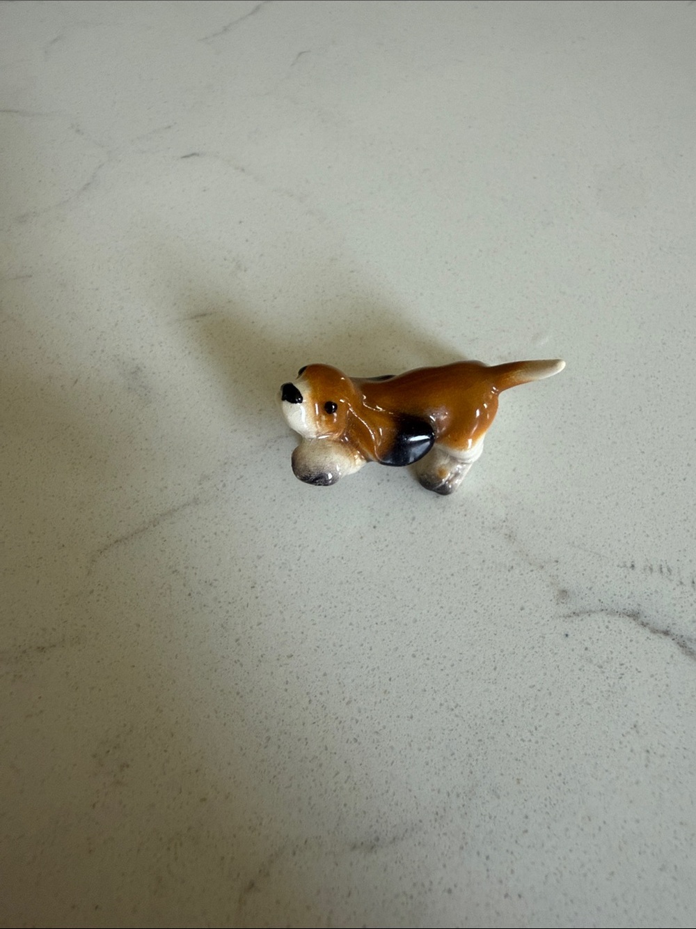 Vintage Ceramic Puppy Figurine Set - Brown & Cream Dogs (4) - Picture 3 of 5